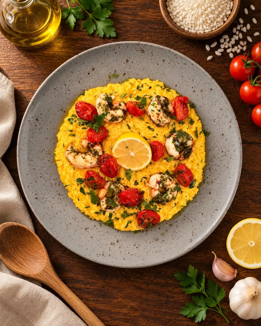 Risotto ai gamberi e zafferano